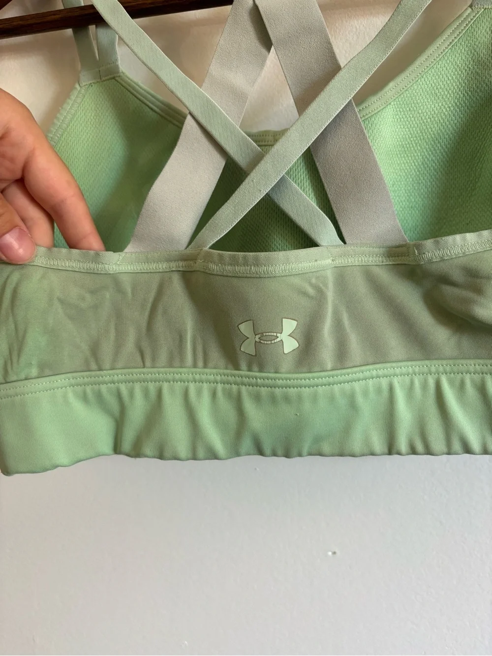 Under Armour Mint Green Crisscross Sports Bra